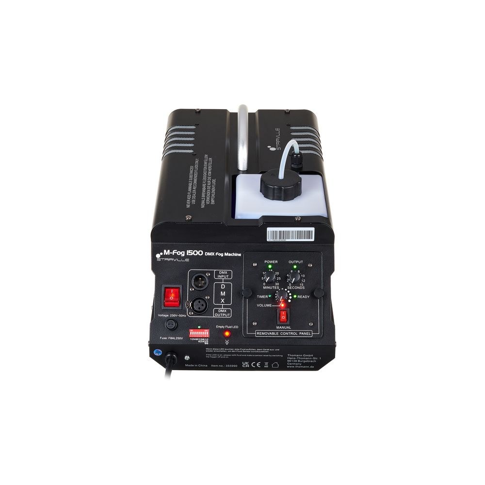 מכונת עשן Stairville 1500W עם DMX ושלט – פליטה 320 מ״ק לדקה, מיכל 2 ליטר, לאולמות ובמות (יבוא בלעדי) 4 מכונת העשן 1500W של Stairville – מכונת עשן, תמונה 4