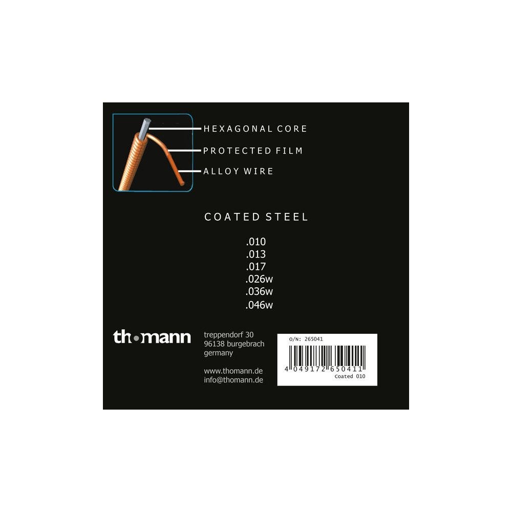 סט מיתרים לגיטרה חשמלית Harley Benton 010–046 – מצופים נגד חלודה, ניקל (יבוא בלעדי) 2 המיתרים המצופים של Harley Benton – סט מיתרים לגיטרה חשמלית, תמונה 2