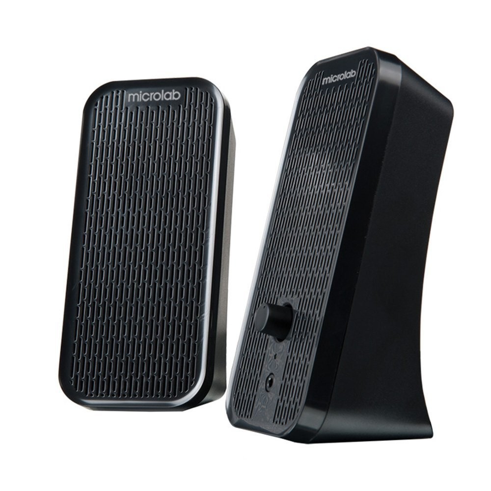 זוג רמקולים למחשב Microlab B55 – סטריאו 4W RMS, הפעלה ב-USB ויציאת אוזניות 3.5 מ״מ 2 Microlab B55 זוג רמקולים למחשב 2