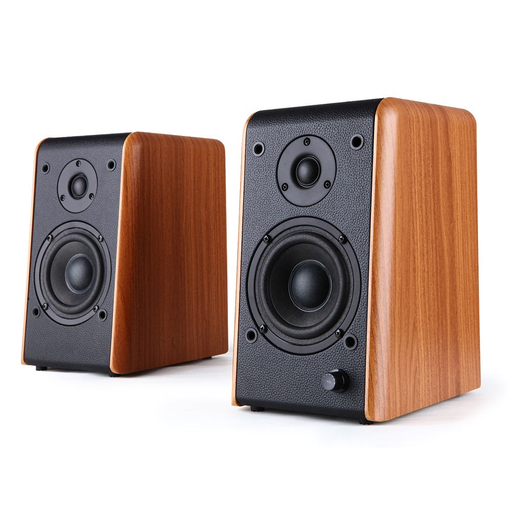 זוג רמקולי מדף Microlab B77 – Bluetooth ו-AUX, מבנה עץ עם Bass Reflex ובקרת בס וטרבל 2 Microlab B77 רמקולי מדף Bluetooth 2