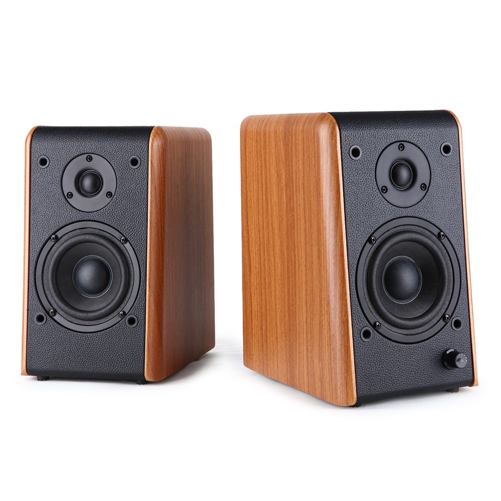 זוג רמקולי מדף Microlab B77 – Bluetooth ו-AUX, מבנה עץ עם Bass Reflex ובקרת בס וטרבל 3 Microlab B77 רמקולי מדף Bluetooth 3