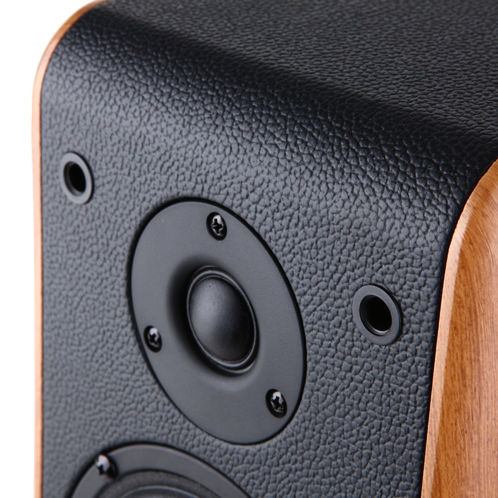 זוג רמקולי מדף Microlab B77 – Bluetooth ו-AUX, מבנה עץ עם Bass Reflex ובקרת בס וטרבל 4 Microlab B77 רמקולי מדף Bluetooth 4