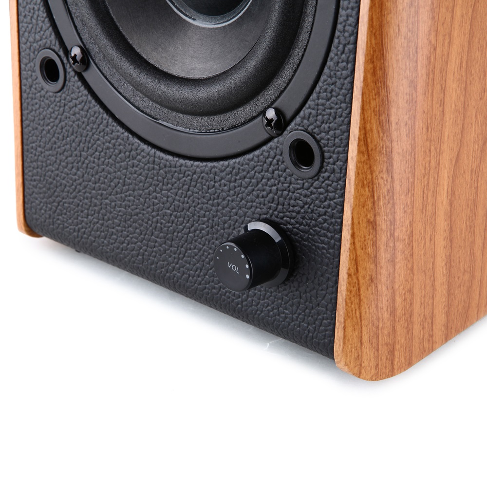 זוג רמקולי מדף Microlab B77 – Bluetooth ו-AUX, מבנה עץ עם Bass Reflex ובקרת בס וטרבל 5 Microlab B77 רמקולי מדף Bluetooth 5