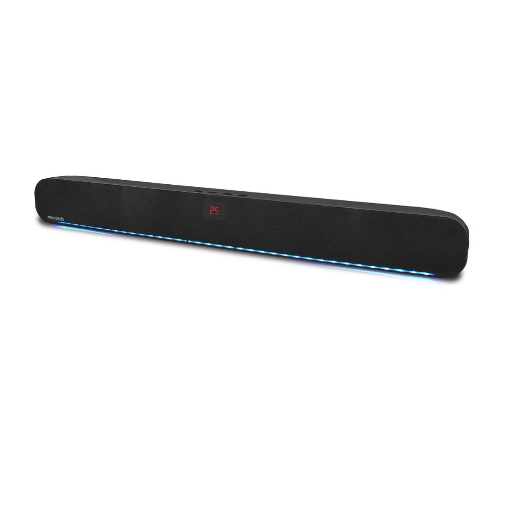 מקרן קול סטריאו Microlab Onebar04 – 40W, Bluetooth 5.0, כניסות Optical ו-Coaxial, תאורת LED ושלט 4 Microlab Onebar04 מקרן קול סטריאו 4
