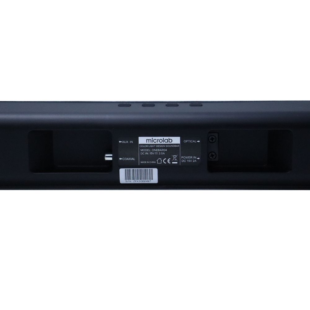 מקרן קול סטריאו Microlab Onebar04 – 40W, Bluetooth 5.0, כניסות Optical ו-Coaxial, תאורת LED ושלט 6 Microlab Onebar04 מקרן קול סטריאו 6