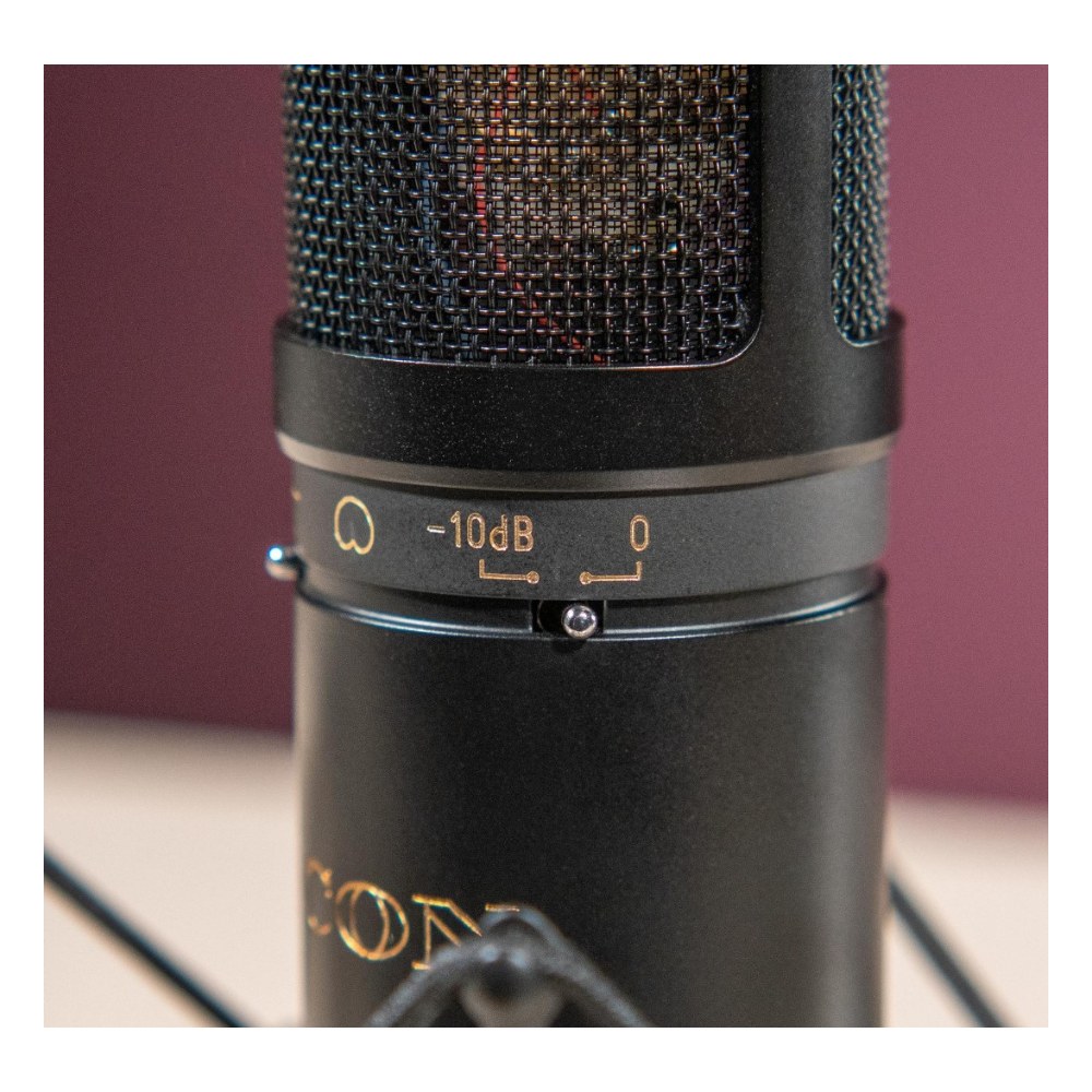 מיקרופון קונדנסר דיאפרגמה רחבה iCON Apollo LD-1 – קרדיואידי עם Pad ו-Low Cut 4 מיקרופון קונדנסר iCON Apollo LD-1 בתושבת מתלה – תמונה 4