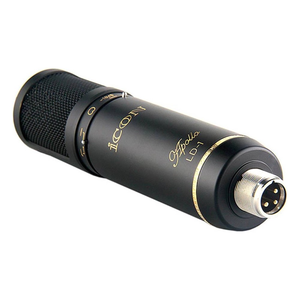 מיקרופון קונדנסר דיאפרגמה רחבה iCON Apollo LD-1 – קרדיואידי עם Pad ו-Low Cut 5 מיקרופון קונדנסר iCON Apollo LD-1 בתושבת מתלה – תמונה 5
