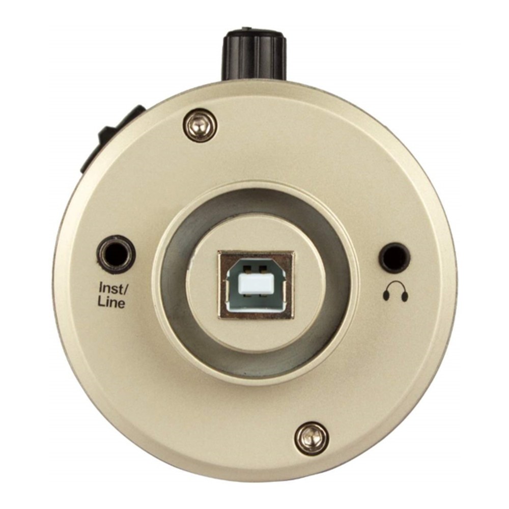 מיקרופון USB iCON U24 – קונדנסר קרדיואידי עם כניסת כלי נגינה, יציאת אוזניות ומעמד 4 מיקרופון USB iCON U24 על מעמד שולחני עם פופ פילטר – תמונה 4
