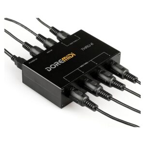 קופסת MIDI THRU 1×6 – כניסה אחת, שש יציאות, חלוקת אות במקביל לסנכרון כלים