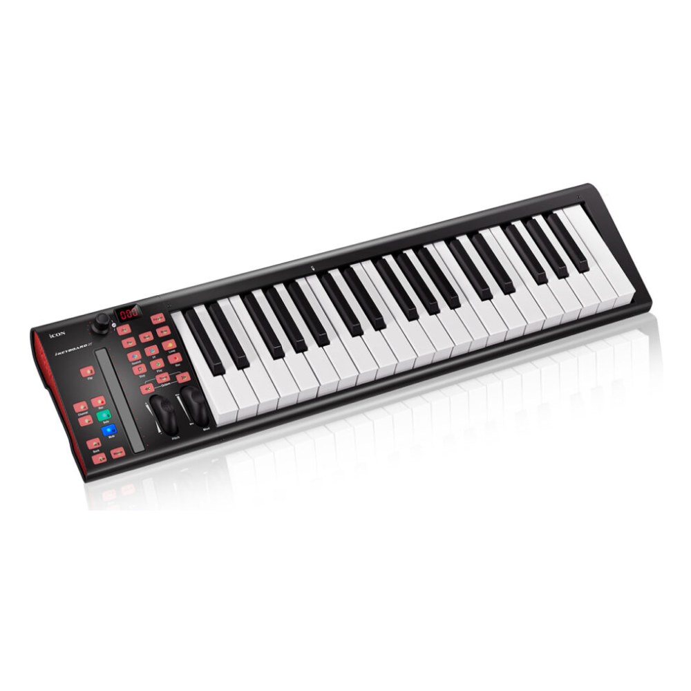 מקלדת שליטה 37 קלידים iCON iKeyboard 4X – קומפקטית עם בקר DAW ולחצני טרנספורט 2 מקלדת שליטה קומפקטית 37 קלידים iCON iKeyboard 4X – תמונה 2