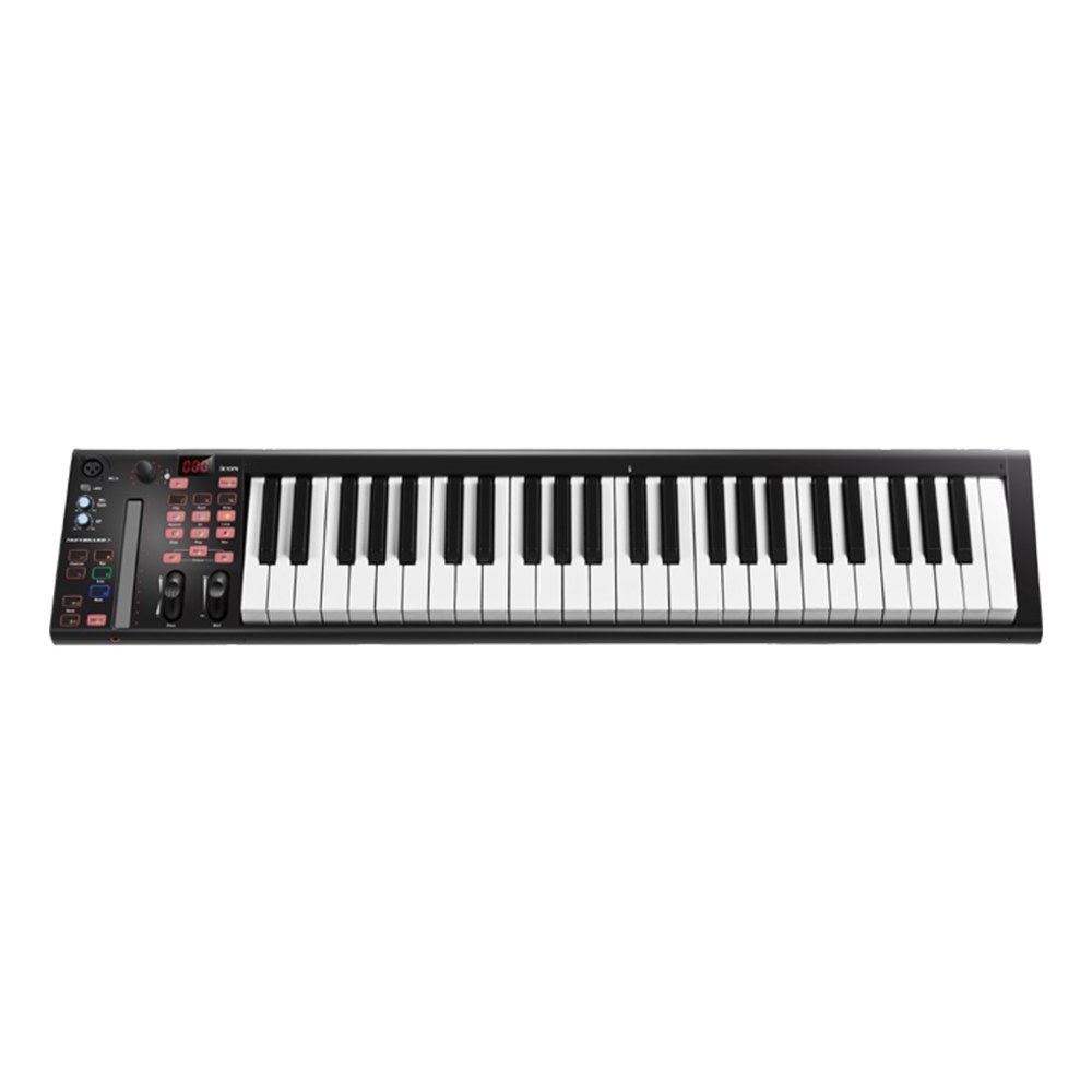 מקלדת שליטה 49 קלידים iCON iKeyboard 5X – בקר DAW עם לחצני טרנספורט ומסך LED 1 מקלדת שליטה 49 קלידים iCON iKeyboard 5X