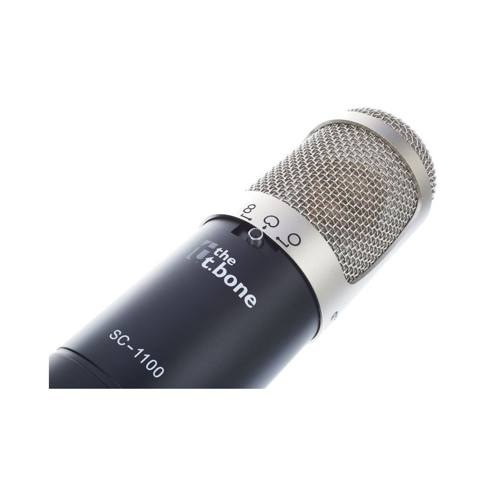 מיקרופון קונדנסר לאולפן the t.bone SC 1100 – דיאפרגמה גדולה, 3 תבניות קליטה, כולל מתלה בולם ומזוודה 3 הקונדנסר SC 1100 – מיקרופון קונדנסר לאולפן, תמונה 3