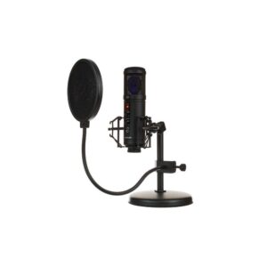 מיקרופון USB אולפני the t.bone עם דיאפרגמה גדולה – סט שולחני עם שוק-מאונט, פופ פילטר וסטנד