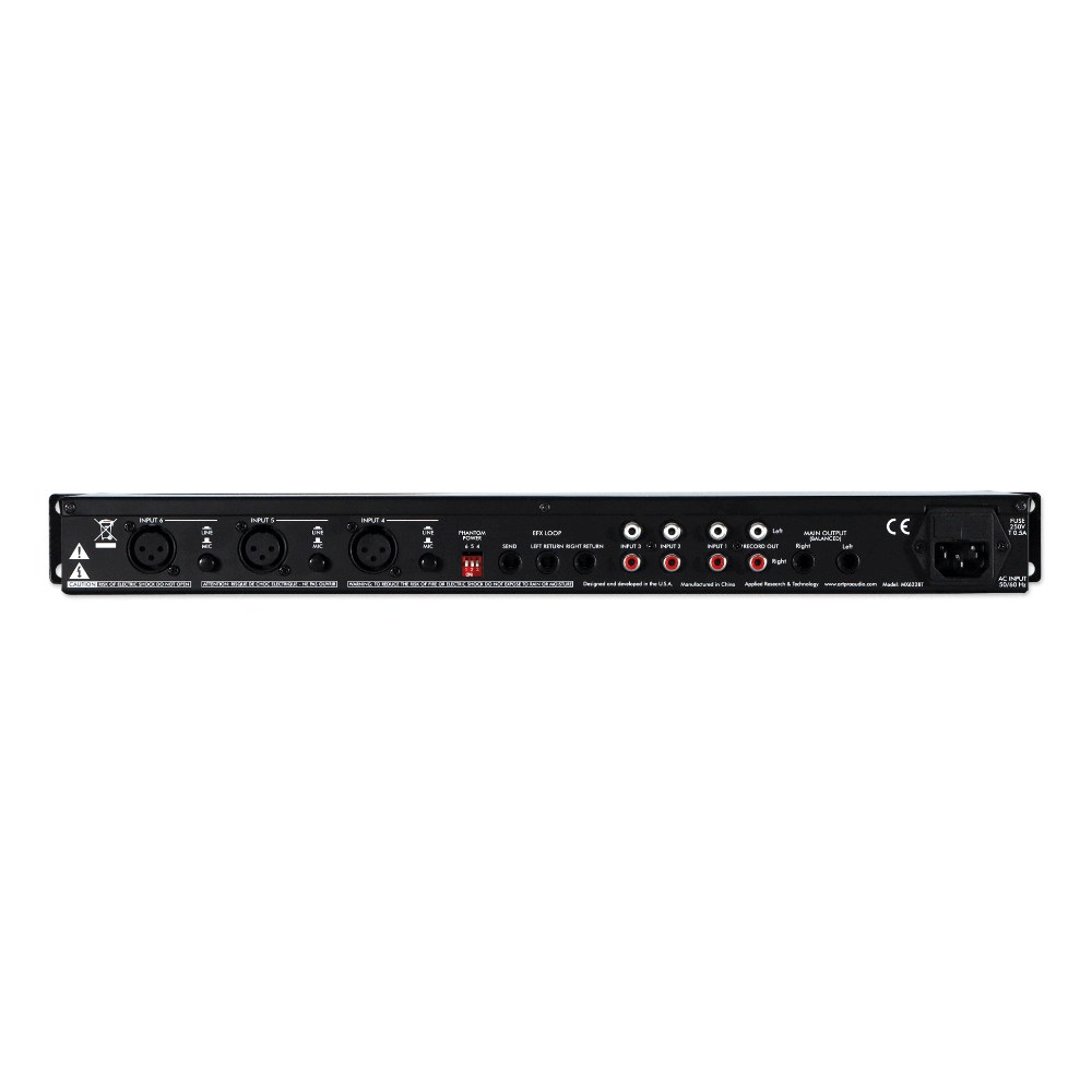 מיקסר 6 ערוצים ART MX622BT – Bluetooth 5.0, לולאת אפקטים ו-3 כניסות מיקרופון 2 מיקסר 6 ערוצים ART MX622BT עם Bluetooth – תמונה 2
