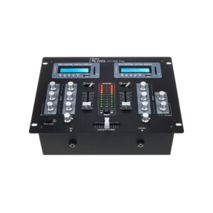 מיקסר DJ דו-ערוצי the t.mix עם נגן USB, SD ובלוטות׳ – כניסות פונו, מיקרופון עם Talkover