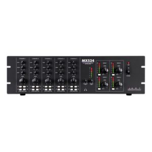 מיקסר אזורים ART MX524 – 5 ערוצים ו-4 אזורים עם עדיפות להודעות ופאנטום