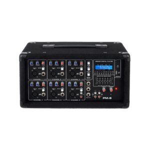 מיקסר מוגבר Fun Generation – 2×80W, 6 ערוצים, נגן USB ו-SD, בלוטות׳ ודיליי דיגיטלי (יבוא בלעדי)