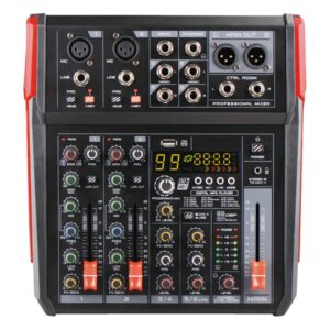 מיקסר 6 ערוצים Karsect KG-FM06 – 99 אפקטים, Bluetooth והקלטה ב-USB