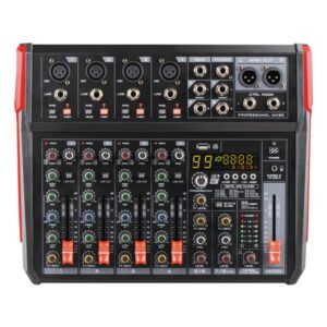 מיקסר 8 ערוצים Karsect KG-FM08 – 4 כניסות XLR, 99 אפקטים ו-Bluetooth