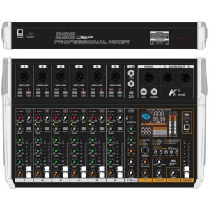 מיקסר 8 ערוצים עם הקלטה ואפקטים KARSECT XK8