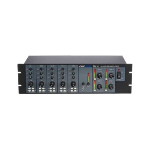 מיקסר אזורים Swissonic לראק – 4 ערוצי מיקרופון/קו, 4 יציאות אזור, קדימות לערוץ 1 וכריזה (יבוא בלעדי)