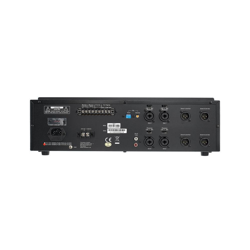 מיקסר אזורים Swissonic לראק – 4 ערוצי מיקרופון/קו, 4 יציאות אזור, קדימות לערוץ 1 וכריזה (יבוא בלעדי) 6 מיקסר האזורים של Swissonic – מיקסר אזורים, תמונה 6