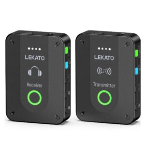 מערכת אוזניות מוניטור אלחוטית לבמה 2.4GHz — סטריאו, משדר למיקסר ומקלט חגורה נטענים