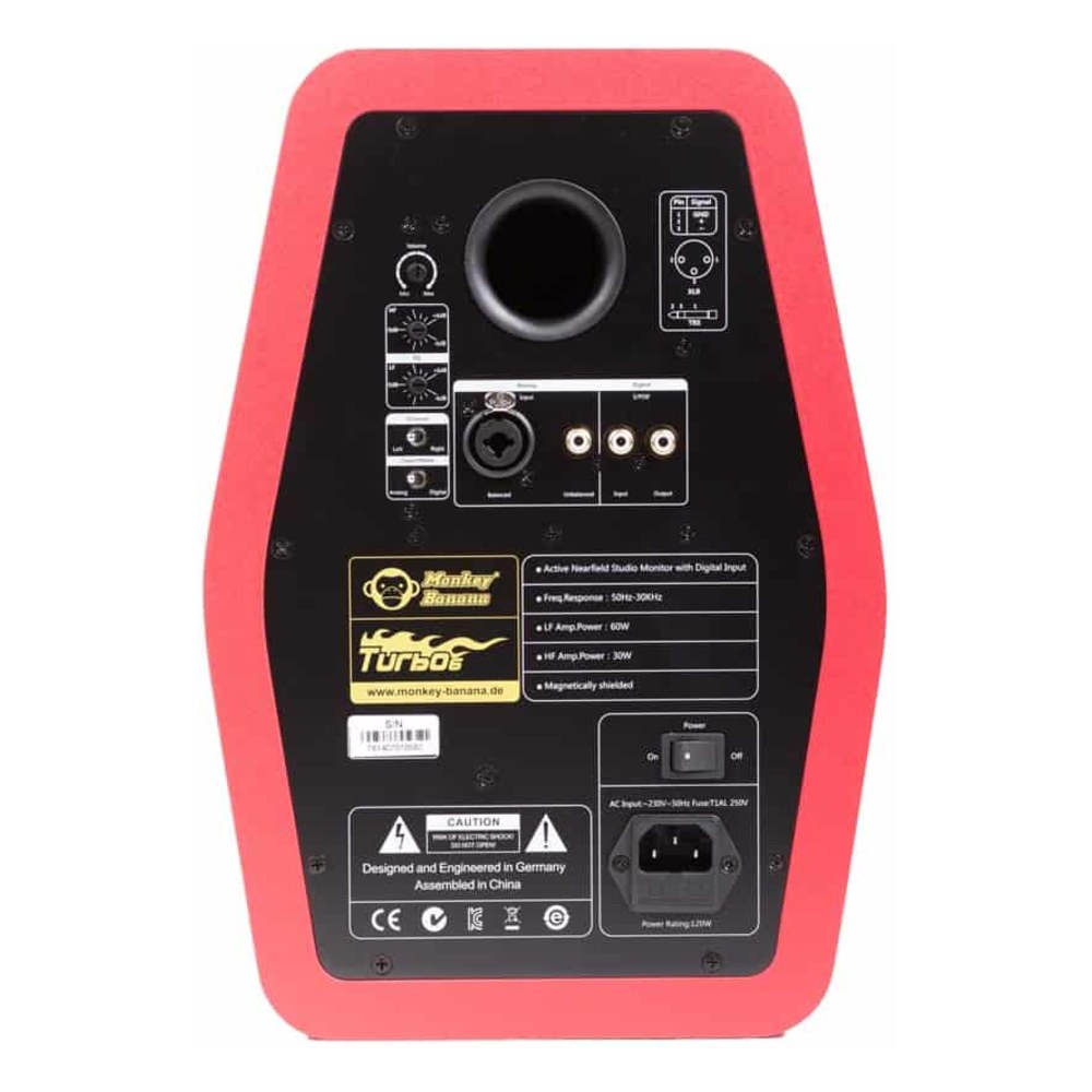 מוניטור אולפני Monkey Banana Turbo 6 אדום – וופר 6.5 אינץ׳ וכניסת S/PDIF 2 מוניטור אולפני Monkey Banana Turbo 6 אדום 6.5 אינץ׳ – תמונה 2