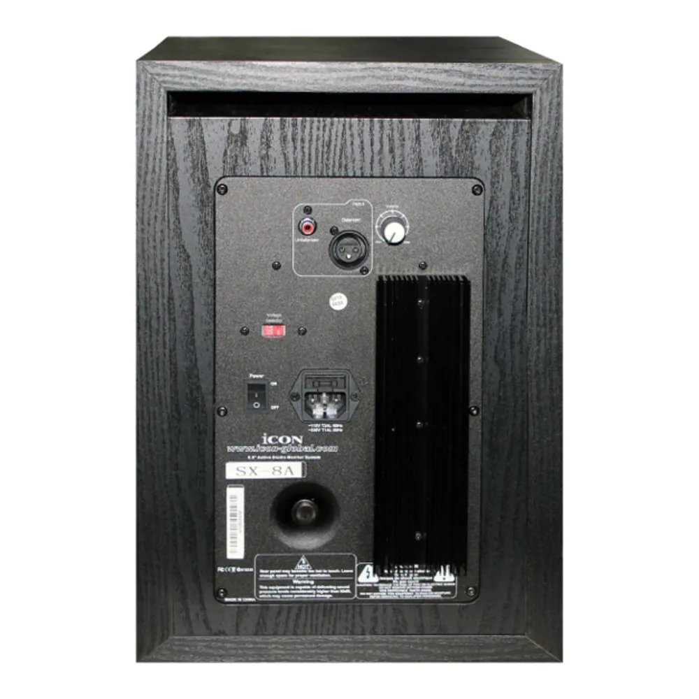 זוג מוניטורים אולפניים אקטיביים 8 אינץ׳ iCON SX-8A – Bi-Amp 180W ותגובה מ-35Hz 4 זוג מוניטורים אולפניים אקטיביים iCON SX-8A – תמונה 4