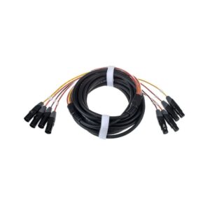 כבל מולטי 4 ערוצים pro snake באורך 10 מ׳ – XLR נקבה ל-XLR זכר, ערוצים ממוספרים בצבעים (יבוא בלעדי)