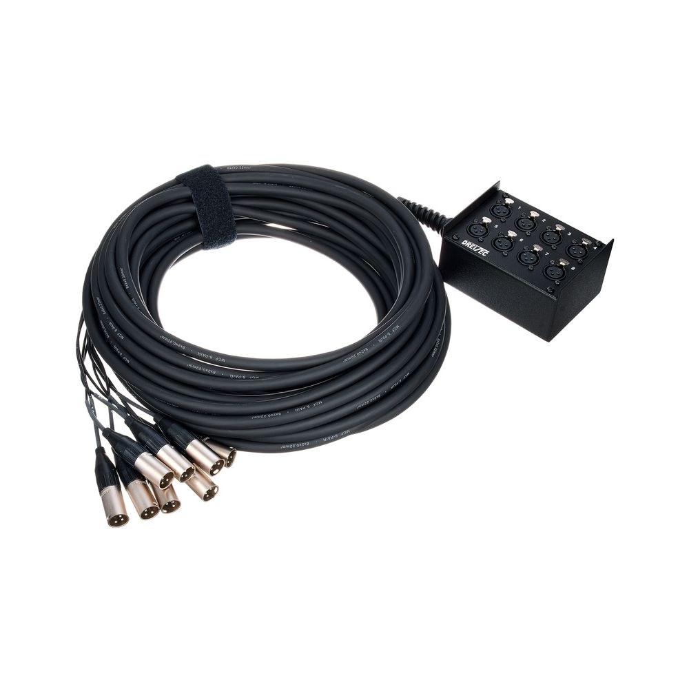 מולטיכבל 8 ערוצים pro snake באורך 20 מ׳ – סטייג׳-בוקס ממתכת, מחברי Amphenol מבית Neutrik 3 המולטיכבל 8/0 באורך 20 מ׳ – מולטיכבל עם סטייג׳-בוקס, תמונה 3