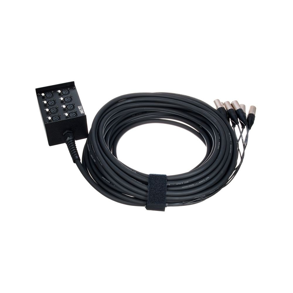 מולטיכבל 8 ערוצים pro snake באורך 20 מ׳ – סטייג׳-בוקס ממתכת, מחברי Amphenol מבית Neutrik 4 המולטיכבל 8/0 באורך 20 מ׳ – מולטיכבל עם סטייג׳-בוקס, תמונה 4