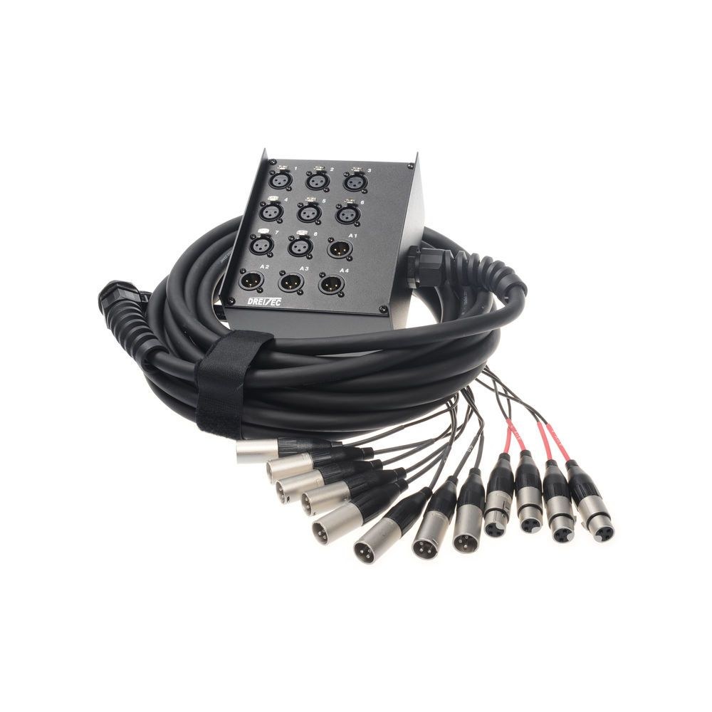 מולטיכבל 8/4 pro snake באורך 10 מ׳ – סטייג׳-בוקס ממתכת, 8 כניסות ו-4 חזרות, מחברי Amphenol 6 המולטיכבל 8/4 באורך 10 מ׳ – מולטיכבל עם סטייג׳-בוקס, תמונה 6