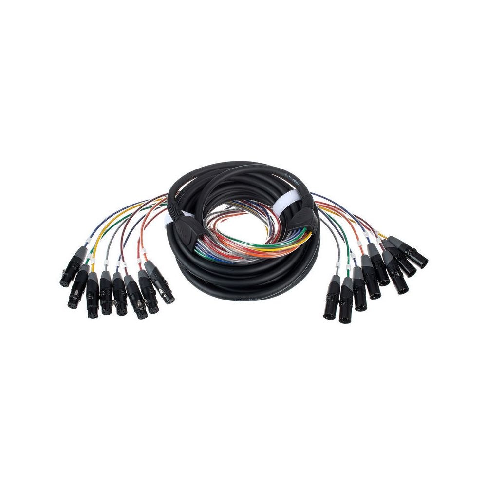כבל מולטי 8 ערוצים pro snake באורך 10 מ׳ – 8 XLR נקבה ל-8 XLR זכר, סימון צבעים ומספרים 1 כבל מולטי 8 ערוצים pro snake באורך 10 מ׳ – 8 XLR נקבה ל-8 XLR זכר, סימון צבעים ומספרים