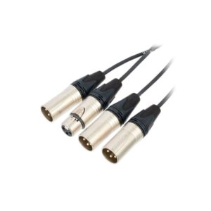 מולטיכבל XLR pro snake באורך 40 מ׳ – 3 ערוצים וערוץ חזרה, מחברי Neutrik, ענפי פיצול 40 ס״מ (יבוא בלעדי)