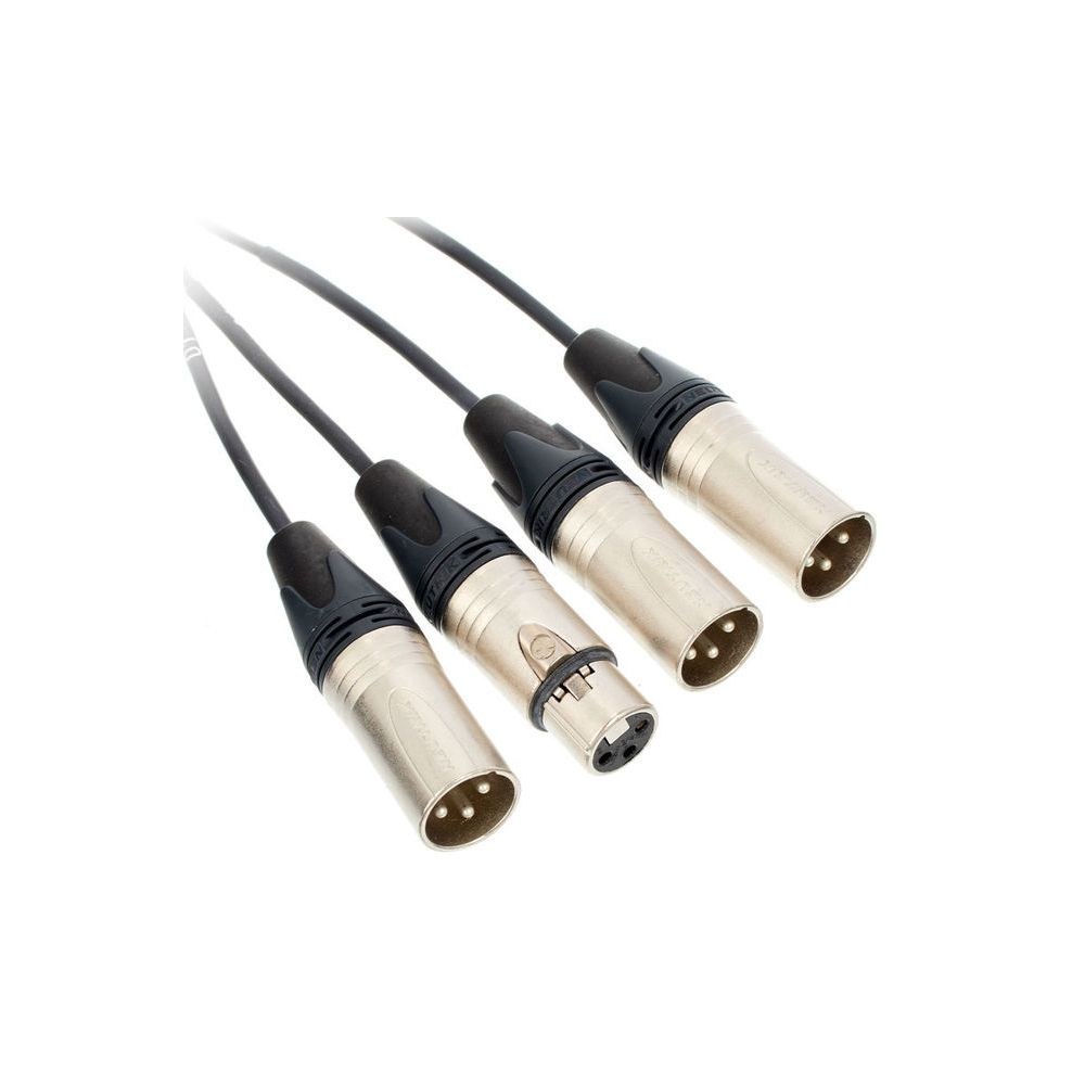 מולטיכבל XLR pro snake באורך 40 מ׳ – 3 ערוצים וערוץ חזרה, מחברי Neutrik, ענפי פיצול 40 ס״מ 3 מולטיכבל ה-XLR באורך 40 מ׳ – מולטיכבל XLR, תמונה 3