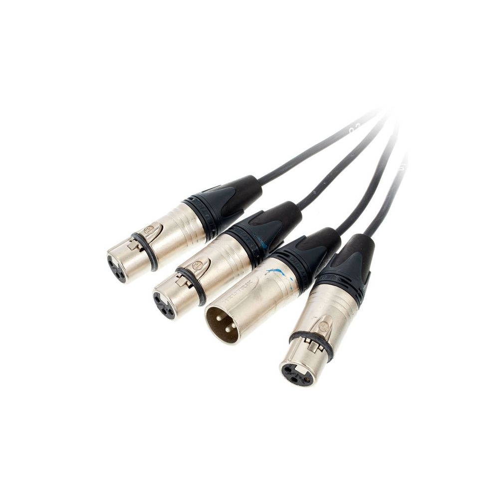 מולטיכבל XLR pro snake באורך 40 מ׳ – 3 ערוצים וערוץ חזרה, מחברי Neutrik, ענפי פיצול 40 ס״מ 4 מולטיכבל ה-XLR באורך 40 מ׳ – מולטיכבל XLR, תמונה 4