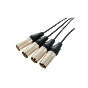 מולטיכבל XLR 4 ערוצים pro snake באורך 15 מ׳ – זכר לנקבה, מחברי Neutrik, מפצלים של 40 ס״מ (יבוא בלעדי)