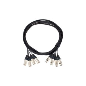 מולטיכבל XLR ‏4 ערוצים pro snake באורך 4 מ׳ – זכר לנקבה, מחברי Neutrik, מפצלים של 40 ס״מ (יבוא בלעדי)