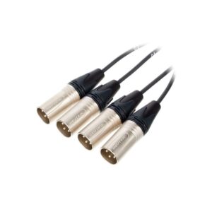 מולטיכבל XLR ‏4 ערוצים pro snake באורך 4 מ׳ – זכר לנקבה, מחברי Neutrik, מפצלים של 40 ס״מ (יבוא בלעדי)