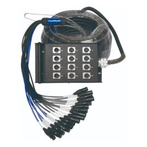 מולטי כבל עם קופסת במה ABC Cables 8IN-4OUT – 15 מטר, 8 כניסות ו-4 יציאות