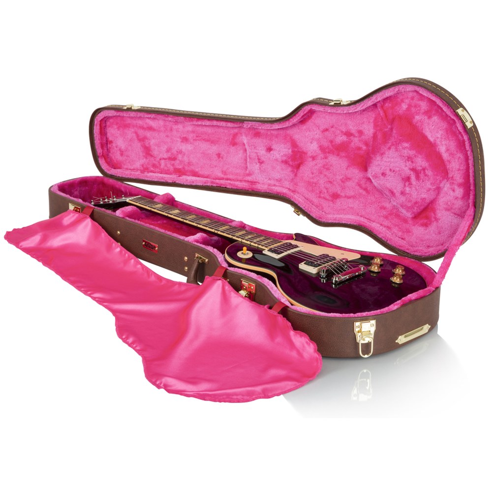 ארגז לגיטרה חשמלית בסגנון Les Paul GATOR GW Deluxe Wood GW-LP-BROWN – חום 3 Gator GW-LP-BROWN – תמונה 3