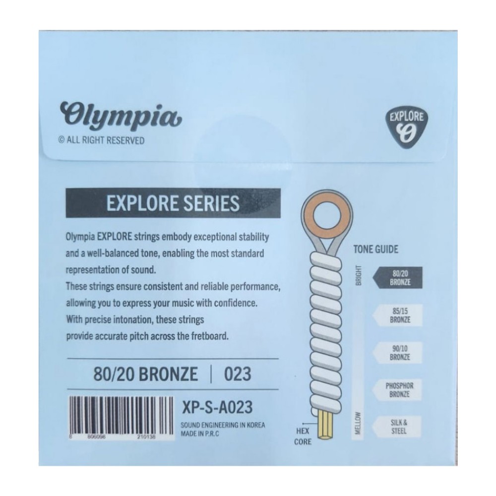מארז 6 מיתרי G שלישי 0.023 לגיטרה אקוסטית – Olympia XP-S-A023 1 מארז 6 מיתרי G שלישי 0.023 לגיטרה אקוסטית – Olympia XP-S-A023