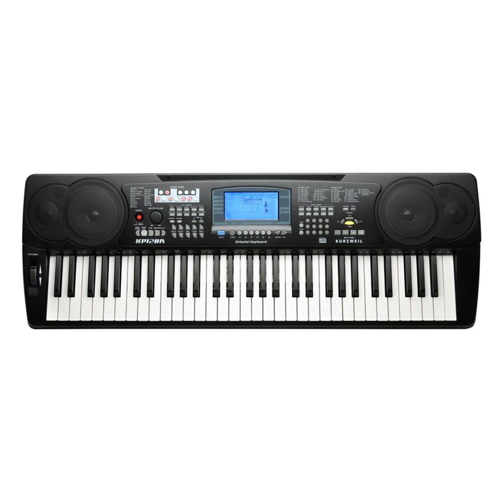 אורגן מזרחי Kurzweil KP120A – 5 אוקטבות, רבעי טון, 160 צלילים ו-130 מקצבים 1 אורגן מזרחי Kurzweil KP120A עם 61 קלידים