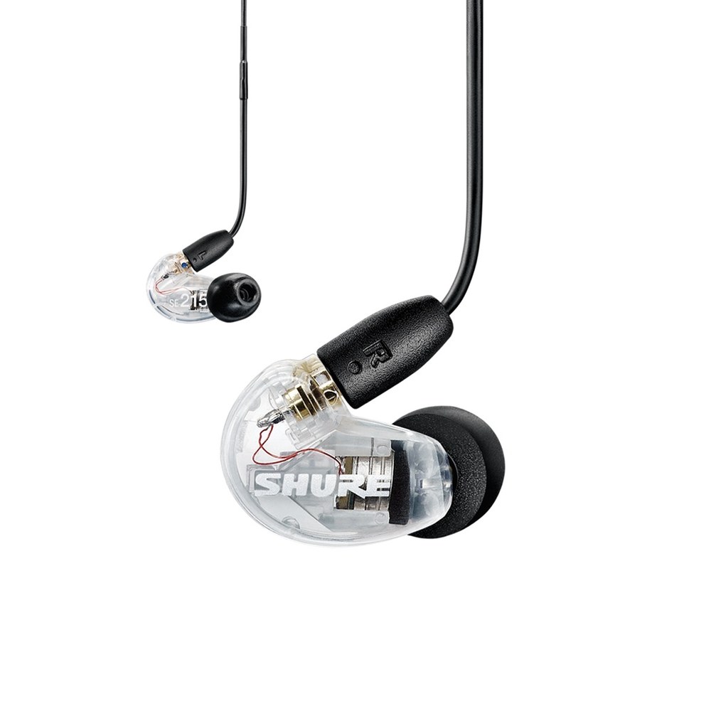 אוזניות In-Ear מקצועיות Shure SE215 שקוף 1 אוזניות In-Ear מקצועיות Shure SE215 שקוף