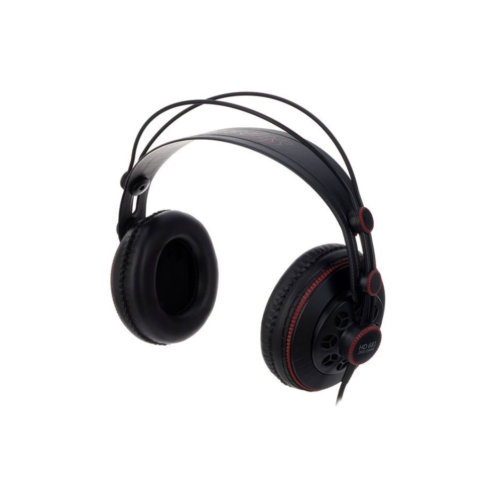 אוזניות אולפן Superlux HD681 חצי פתוחות – דרייבר 50 מ״מ, מתאם 6.3 ותיק 1 אוזניות אולפן חצי פתוחות Superlux HD681 שחורות