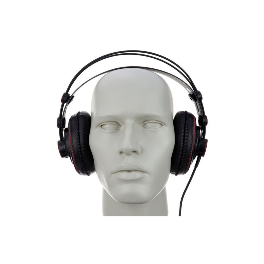 אוזניות אולפן Superlux HD681 חצי פתוחות – דרייבר 50 מ״מ, מתאם 6.3 ותיק 3 אוזניות Superlux HD681 על הראש – ישיבה סביב האוזן