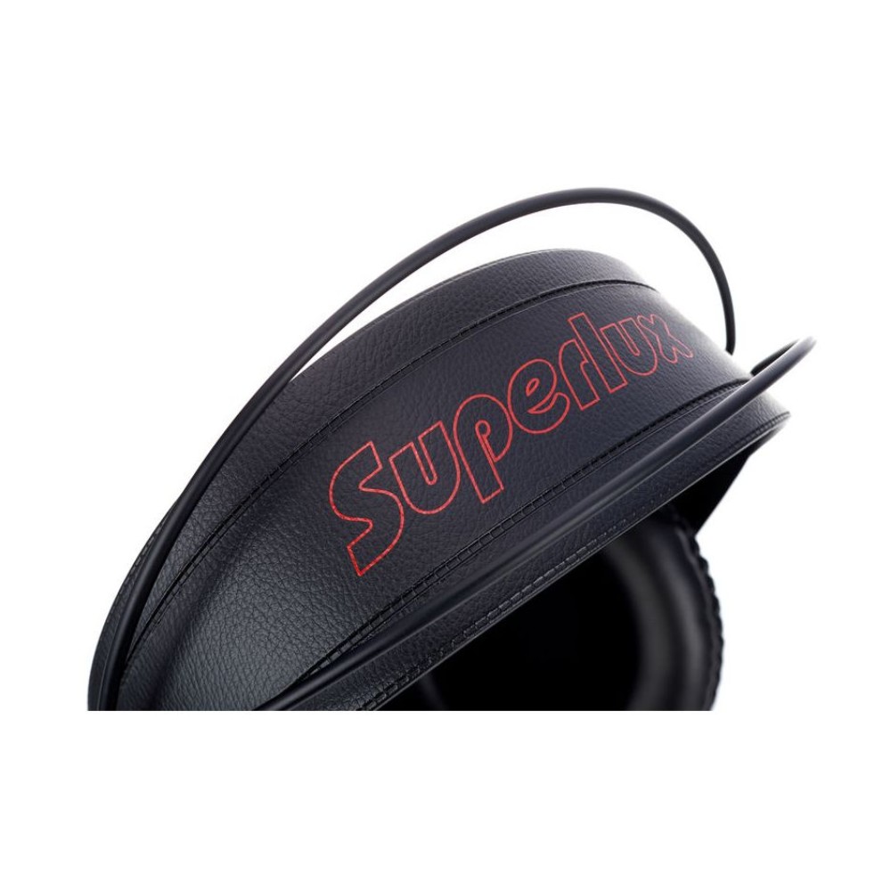 אוזניות אולפן Superlux HD681 חצי פתוחות – דרייבר 50 מ״מ, מתאם 6.3 ותיק 7 קשת ראש מרופדת של אוזניות Superlux HD681