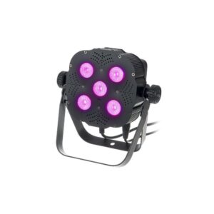 פנס PAR לד קומפקטי Stairville 5×8W RGBW – זווית 45°, שלט רחוק, DMX ומצב מוזיקה