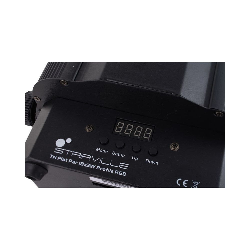 פנס PAR לד שטוח Stairville 18×3W RGB – זווית 45°, שלט רחוק IR, DMX, מצב מוזיקה ושרשור חשמל 5 פנס ה-PAR השטוח עם השלט – פנס PAR לד, תמונה 5